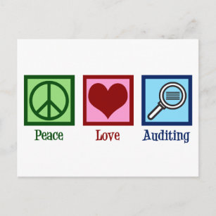 Peace Love Auditing Postcard