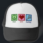Peace Love Auditing Trucker Hat<br><div class="desc">Peace Love Auditing. A cool auditor gift for someone who audits for a business or company.</div>