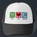 Peace Love Auditing Trucker Hat<br><div class="desc">Peace Love Auditing. A cool auditor gift for someone who audits for a business or company.</div>