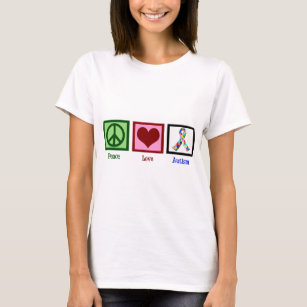 Peace Love Autism Awareness Women's T-Shirt