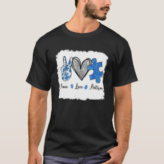 Peace Love Autism Sign Tee Plus Size