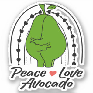 Peace Love Avocado Funny Retro Avocado Fruit Lover