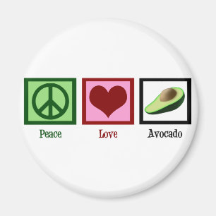 Peace Love Avocado Magnet