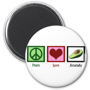 Peace Love Avocado Magnet