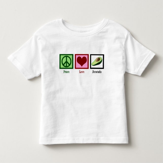 Peace Love Avocados Toddler T-Shirt (Front)