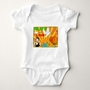 Peace & Love Baby Bodysuit