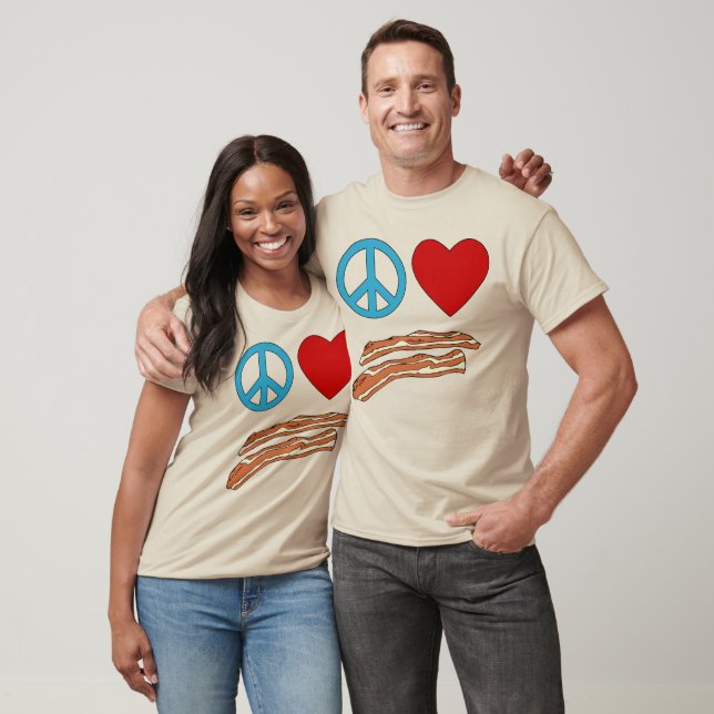 Peace Love Bacon Symbology Tshirt, Mug T-Shirt (Unisex)