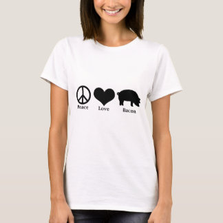 Peace Love Bacon T-Shirt