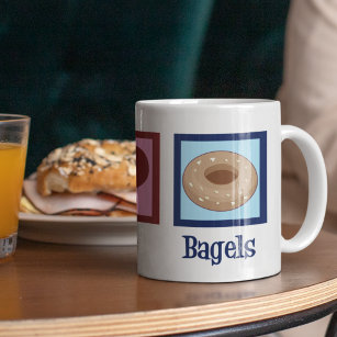 Peace Love Bagels Coffee Mug