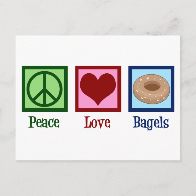 Peace Love Bagels Postcard (Front)