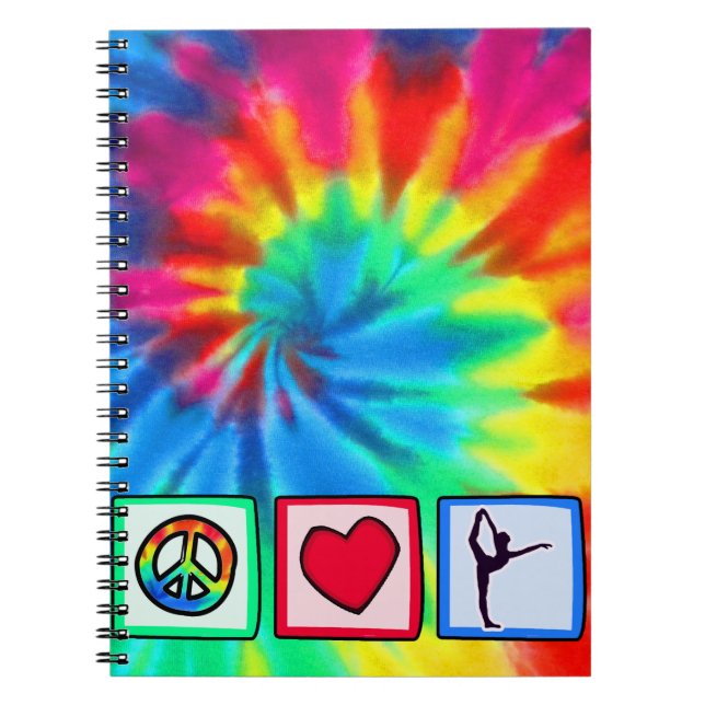 Peace, Love, Ballet Spiral Notebook (Front)
