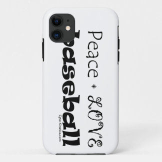 Peace Love Baseball iPhone 11 Case
