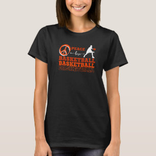 Peace Love Basketball  Basketball Fans Kids Boys M T-Shirt