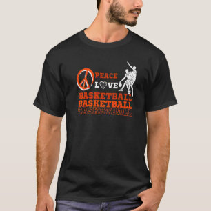 Peace Love Basketball Basketball Fans Kids Boys M T-Shirt