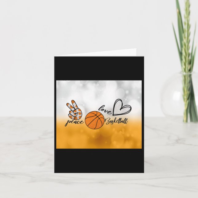 Peace Love Basketball  Card (Front)