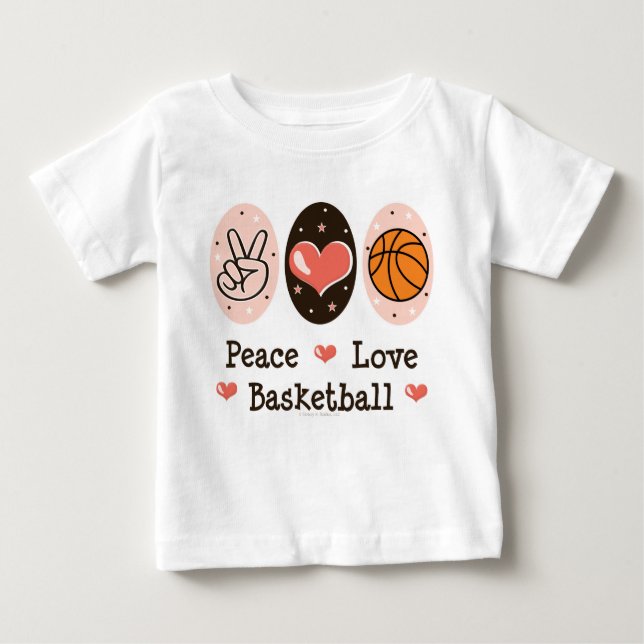 Peace Love Basketball Infant Long Sleeve T-shirt (Front)