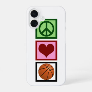 Peace Love Basketball iPhone 16 Case
