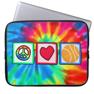 Peace, Love, Basketball Laptop Sleeve