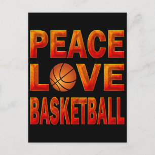 PEACE LOVE BASKETBALL POSTCARD