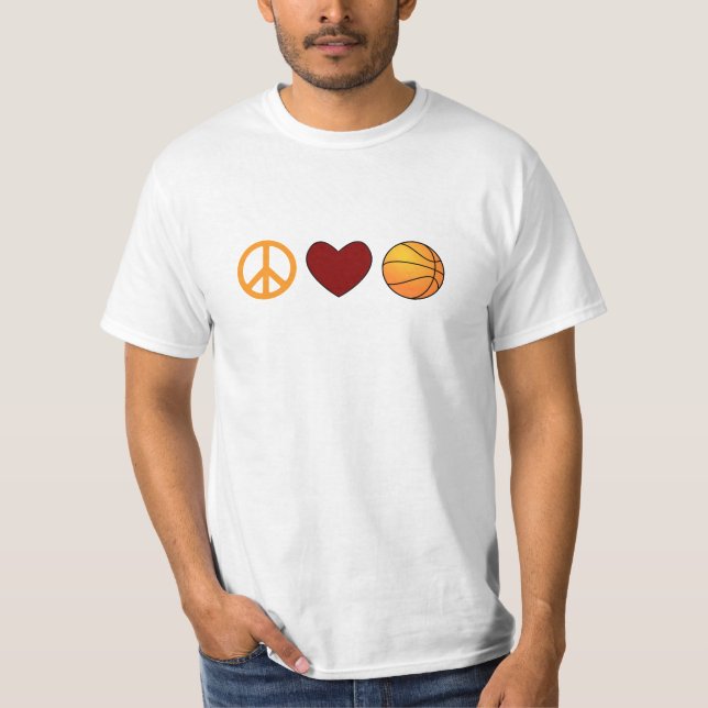 PEACE LOVE BASKETBALL T-Shirt (Front)