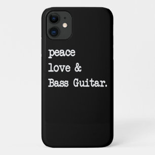 Peace Love & Bass Guitar Musician Guitaris Case-Mate iPhone Case