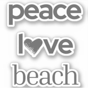 Peace Love Beach Life   Coastal Lifestyle Vinyl