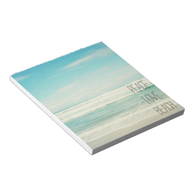 Peace Love Beach Notepad (Angled)