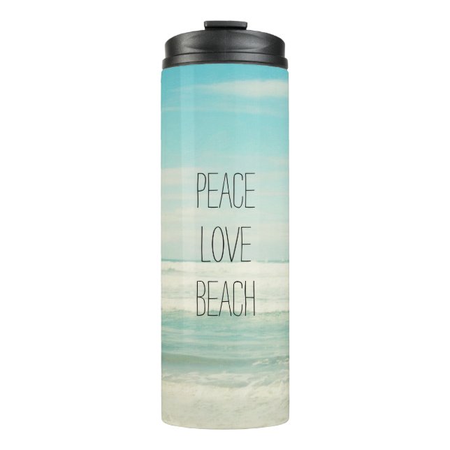 Peace Love Beach Thermal Tumbler (Front)
