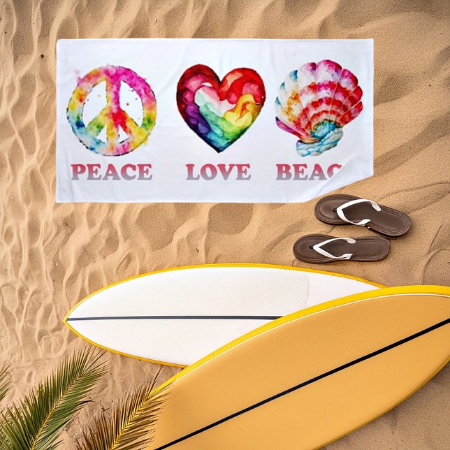 Peace Love Beach Towel (Creator Uploaded)