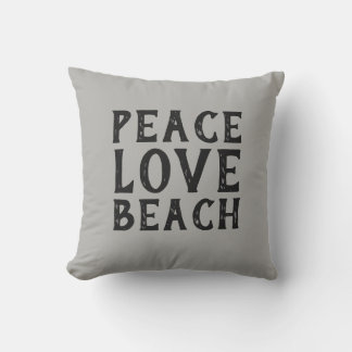 PEACE LOVE BEACH typography | Cushion