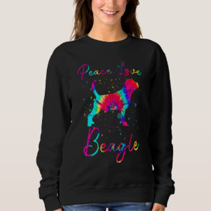 Peace Love Beagle  Dog Sweatshirt