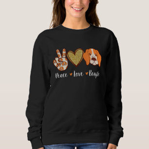 Peace Love Beagle - Puppy Owner Dog Lover Veterina Sweatshirt