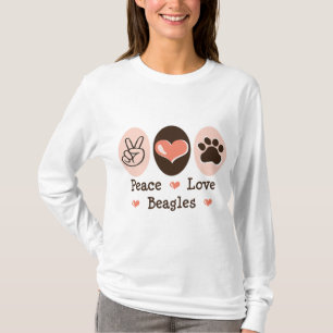 Peace Love Beagles Hoodie T-Shirt
