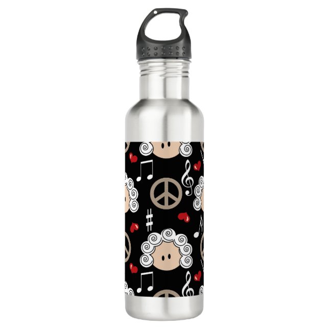 Peace Love Beethoven BPA Free 710 Ml Water Bottle (Front)