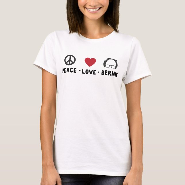 Peace Love Bernie T-Shirt (Front)