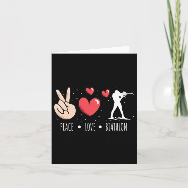 Peace Love Biathlon  Card (Front)
