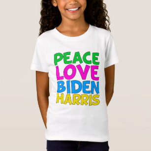 Peace Love Biden Harris Cute 2024 Election T-Shirt