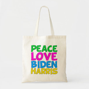 Peace Love Biden Harris Tote Bag