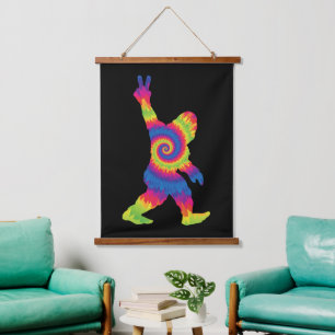 Peace Love Bigfoot - Bigfoot Lovers         Hanging Tapestry