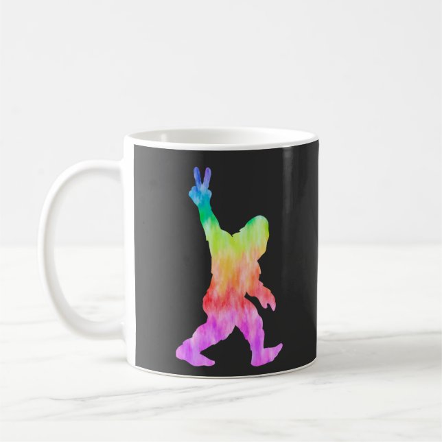 Peace Love Bigfoot   Coffee Mug (Left)