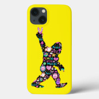 Peace Love Bigfoot Hippie Funny Bigfoot Lover