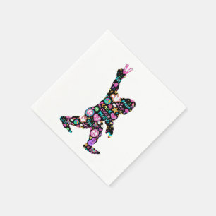 Peace Love Bigfoot Hippie Funny Bigfoot Lover Napkin