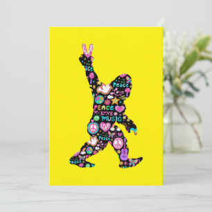 Peace Love Bigfoot Hippie Funny Bigfoot Lover Save The Date