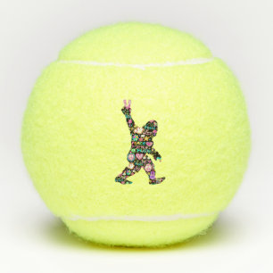 Peace Love Bigfoot Hippie Funny Bigfoot Lover Tennis Balls