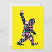 Peace Love Bigfoot Hippie Funny Bigfoot Lover