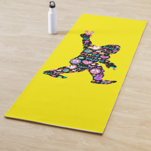 Peace Love Bigfoot Hippie Funny Bigfoot Lover Yoga Mat