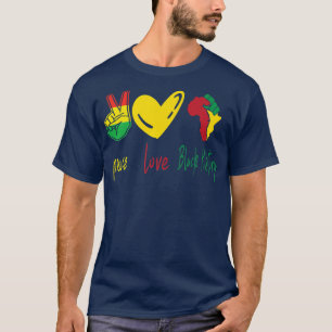 Peace, Love, Black History Month Black Pride Freed T-Shirt