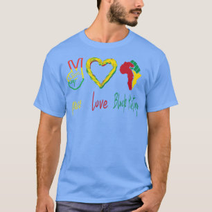 Peace, Love, Black History Month Black Pride Freed T-Shirt