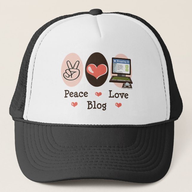 Peace Love Blog Hat (Front)