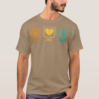 Peace Love Boba Graphic Tea Lover Tea Drinker Bubb T-Shirt